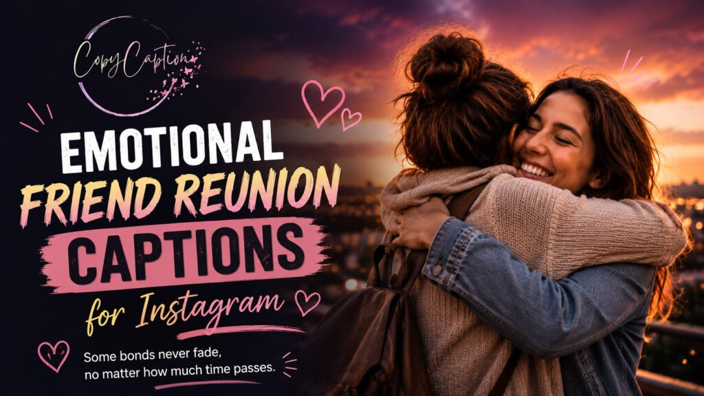 Emotional Friend Reunion Captions for Instagram