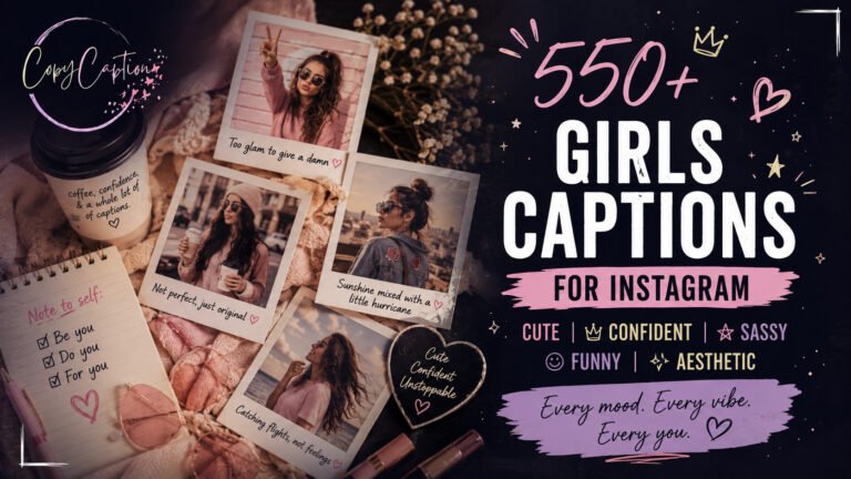 Captions for girls