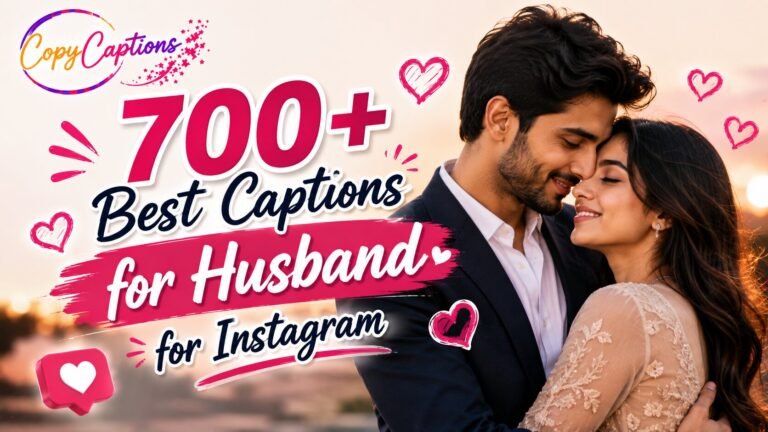 700+ Best Captions for Husband for Instagram