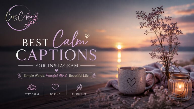 Best Calm Captions for Instagram