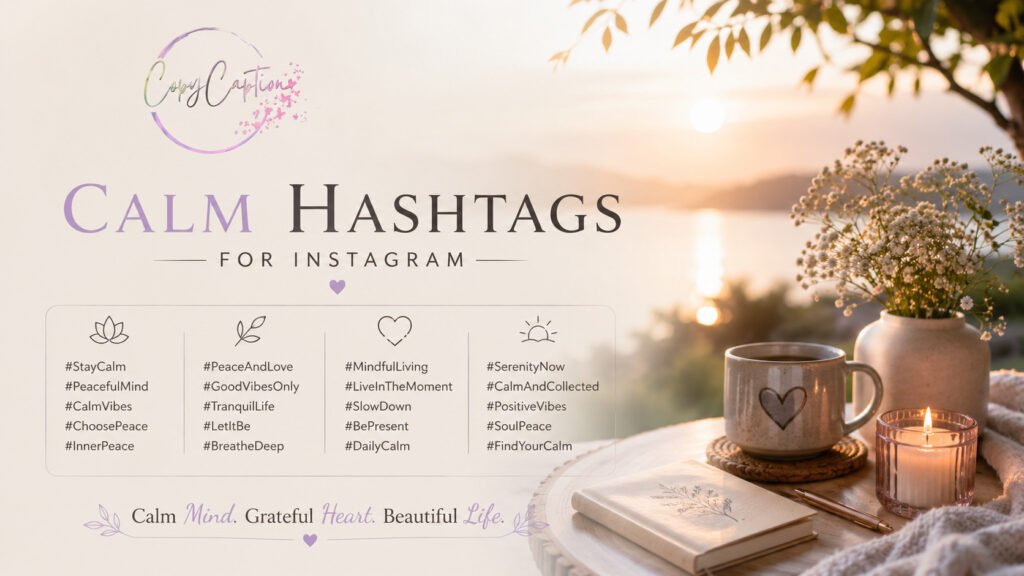 Calm Hashtags for Instagram