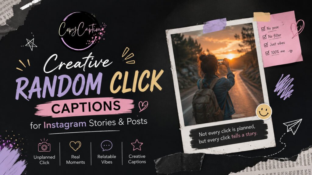 Creative Random Click Captions for Instagram Stories & Posts