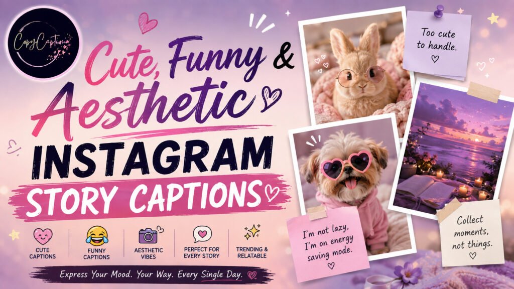 Cute, Funny & Aesthetic Instagram Story Captions
