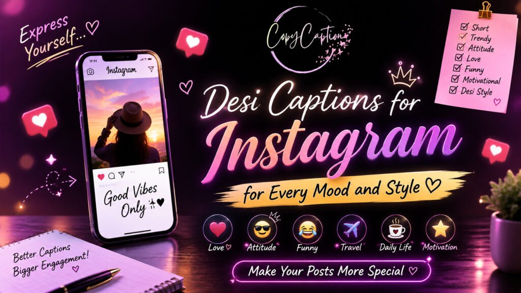 Desi captions for Instagram for Every Mood and Style