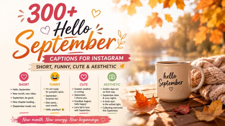 Hello September Captions for Instagram