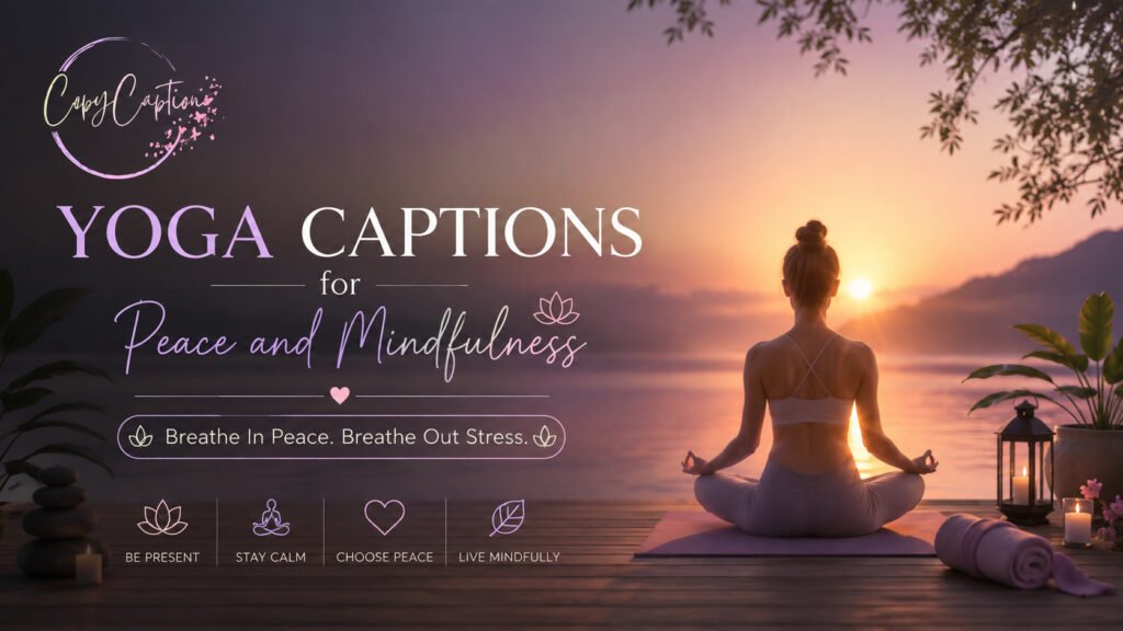 Yoga Captions for Peace and Mindfulness
